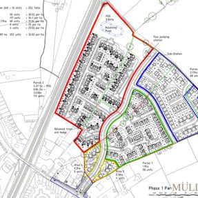 Indicative site plan of development of phase 1 & 2 on Sydney Road in Crewe