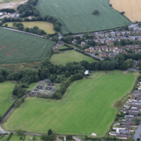 Mucklestone Road plot aerial view