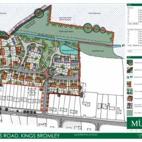 Site plan for Kings Bromley, Staffordshire