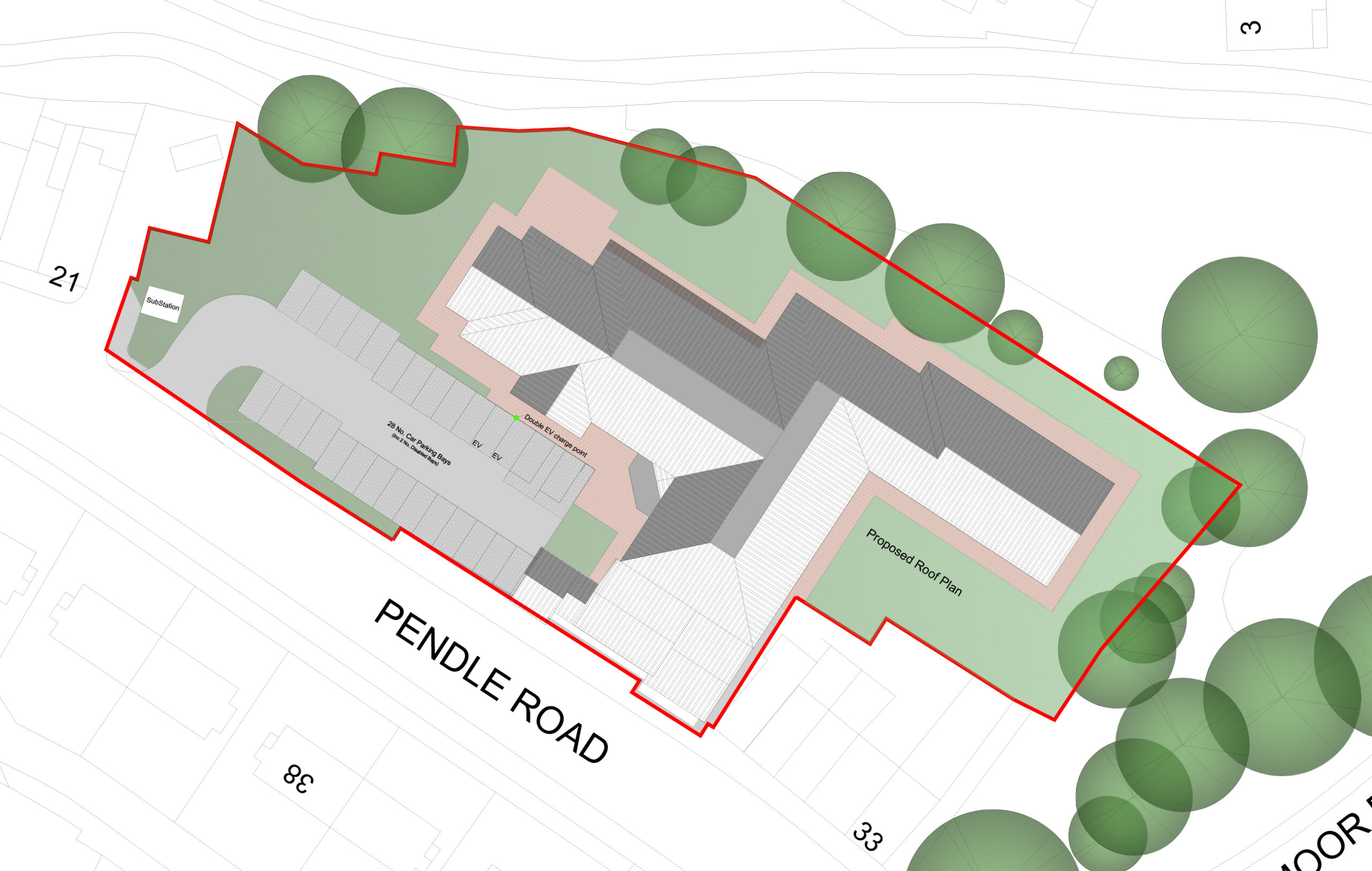 Care Home in Clitheroe, Lancashire - Site Plan
