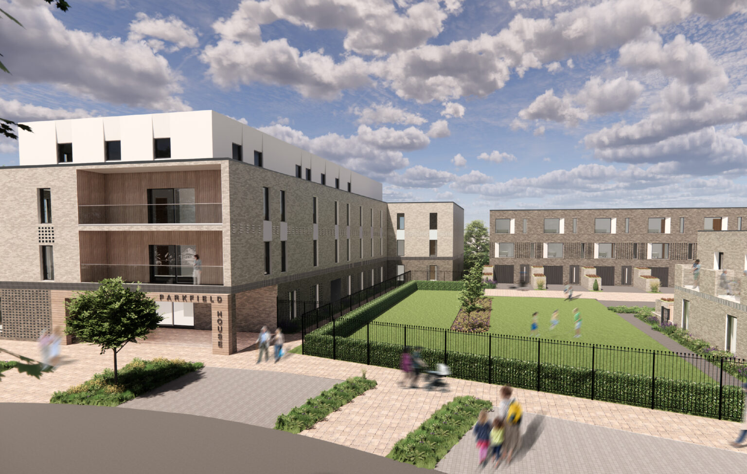 Care Home and Housing Development at Parkfield House, Middleton - CGI - Muller Property Group