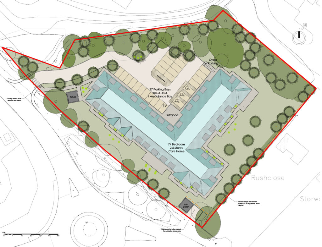 Care Home in Ashbourne, Derbyshire - Site Plan - Muller Property Group