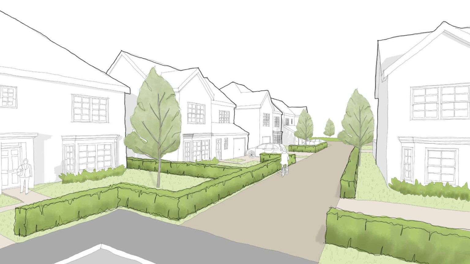 Housing Development in Corby Glen, Lincolnshire - Street View - Muller Property Group