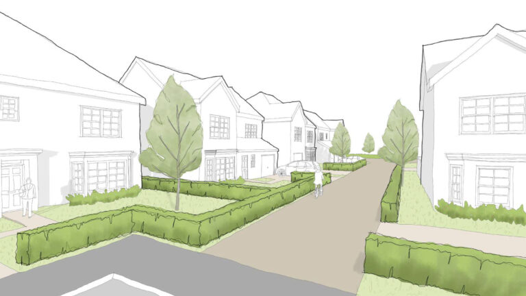 Housing Development in Corby Glen, Lincolnshire - Street View - Muller Property Group