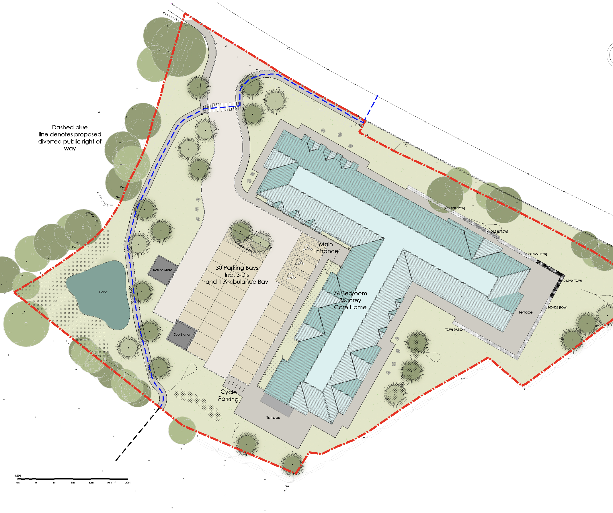 Care Home in Sutton Coldfield - Site Plan