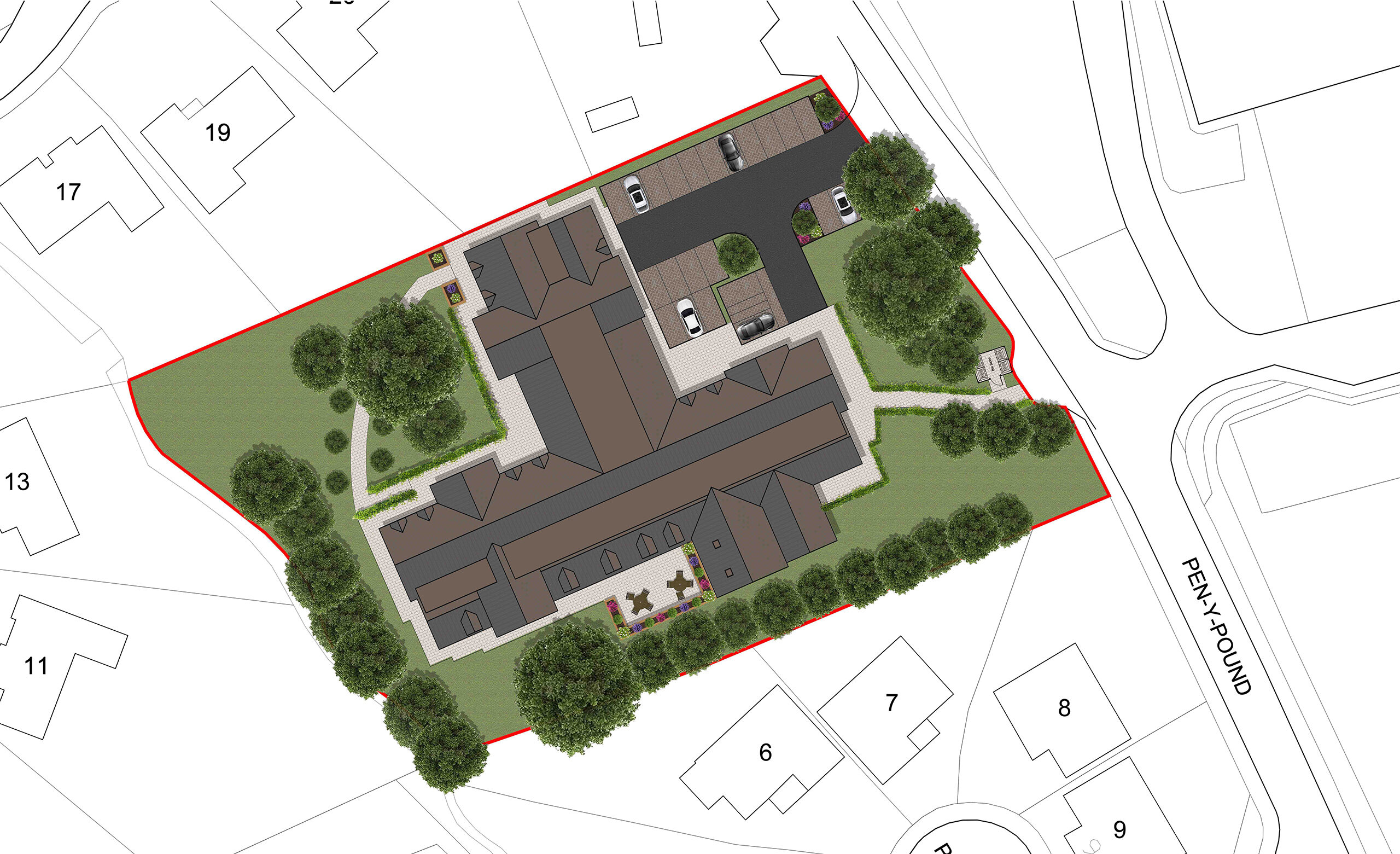 Care Home in Abergavenny, Monmouthshire - Site Plan