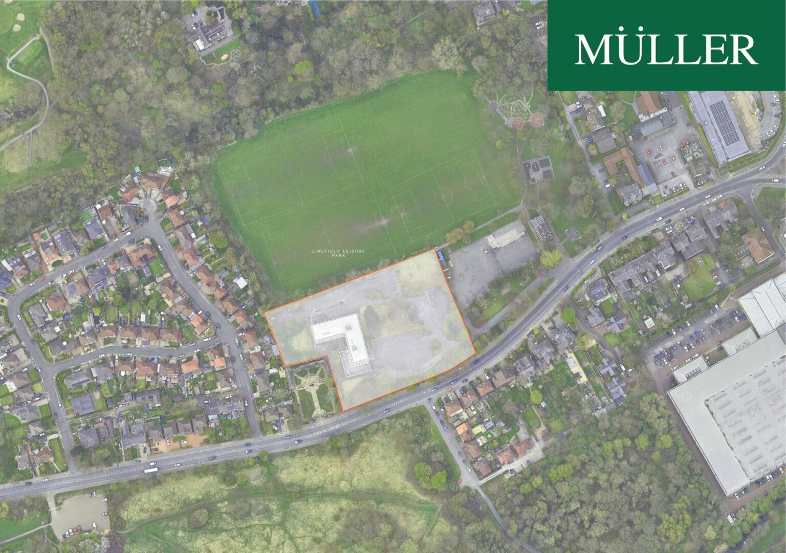 aerial of proposed development site