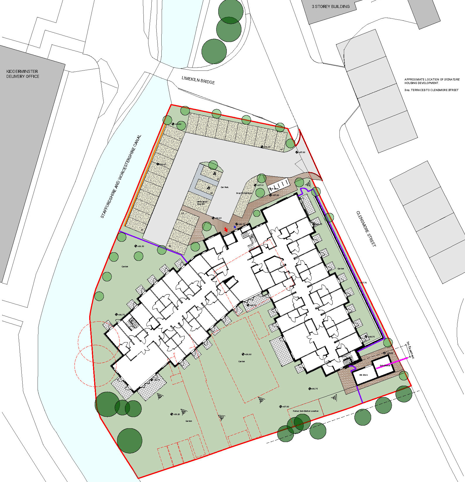 Care Home in Kidderminster - Site Plan