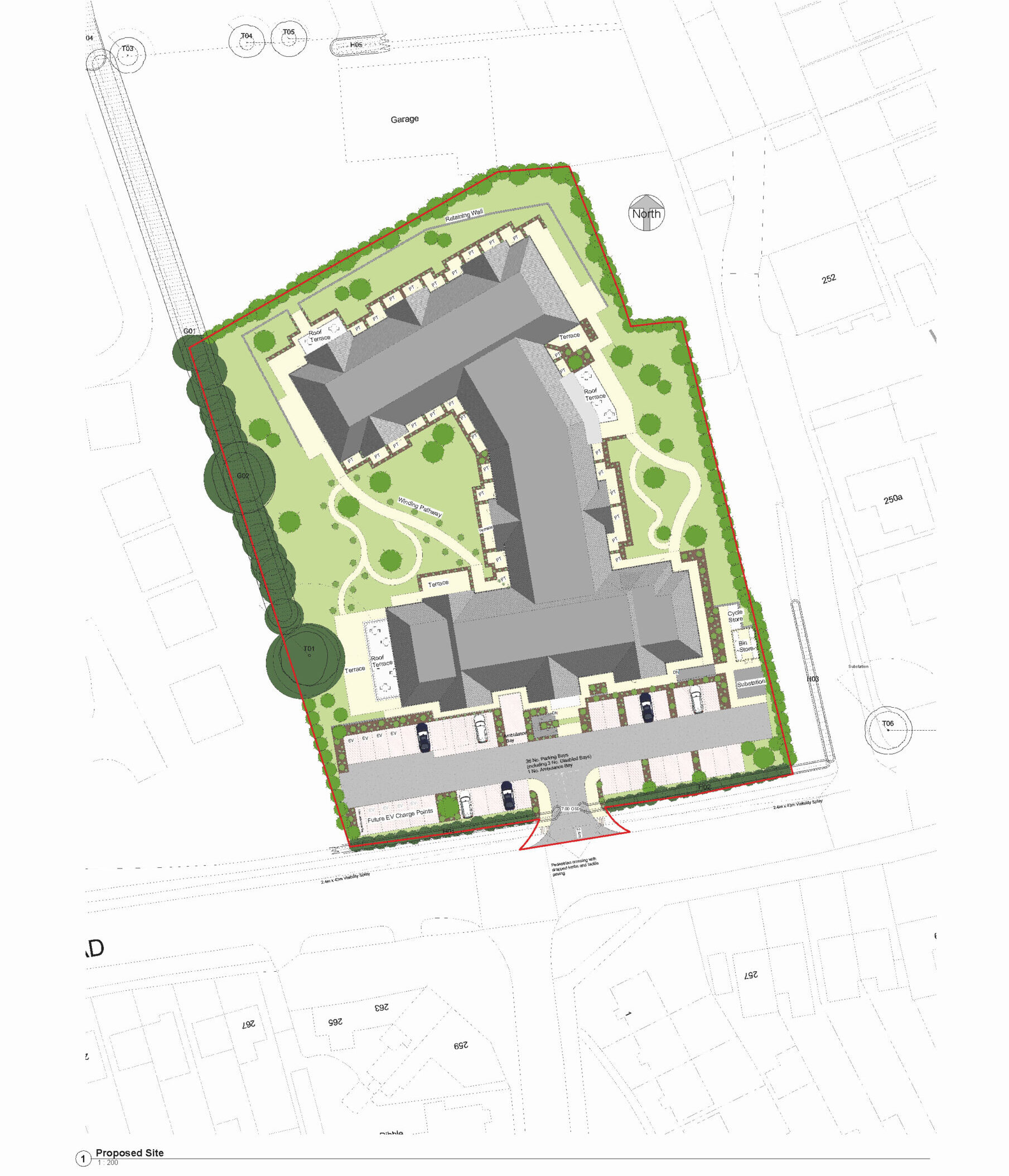 Care Home in Warton - Site Plan