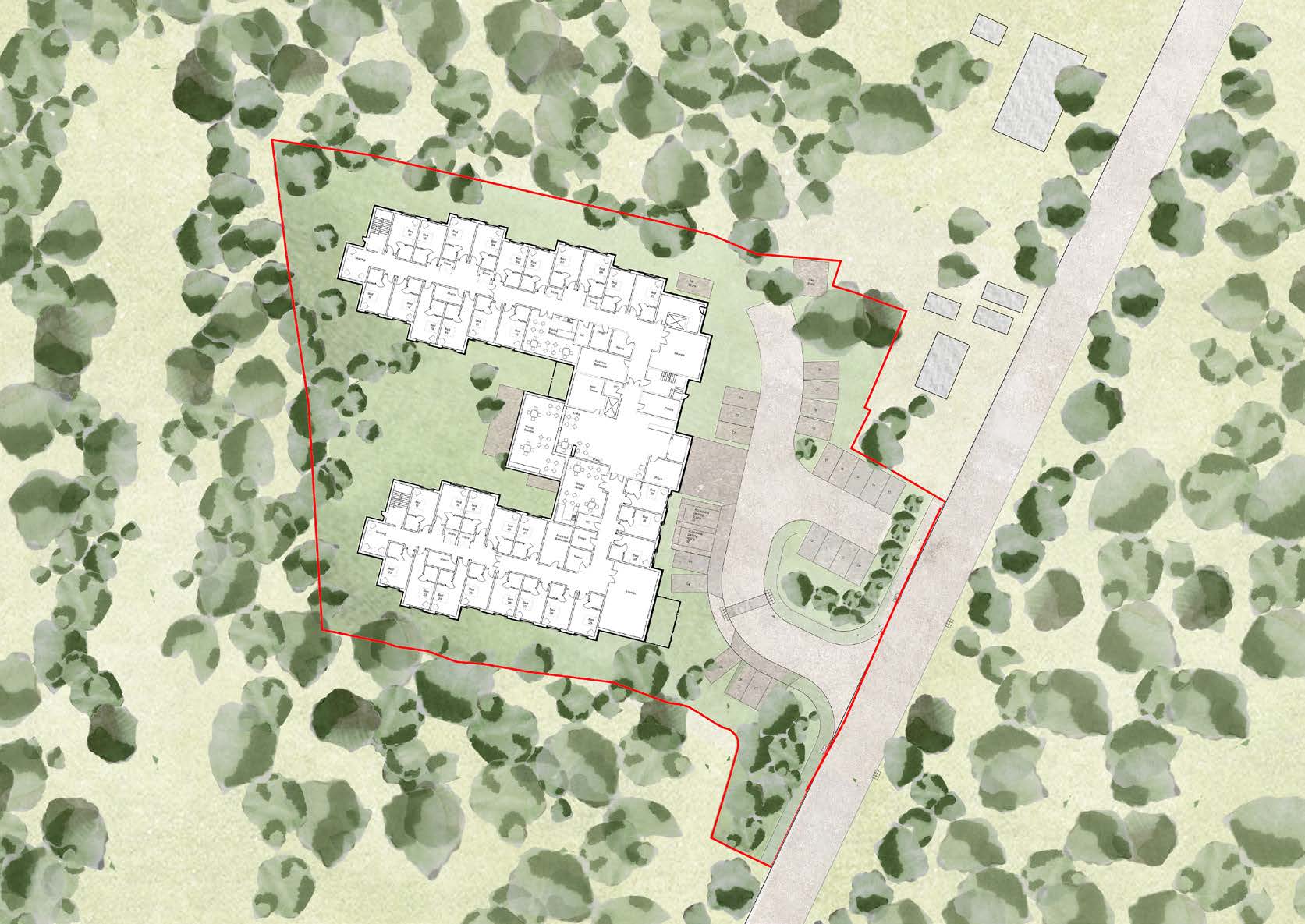 Care Home in Crawley, West Sussex - Site Plan