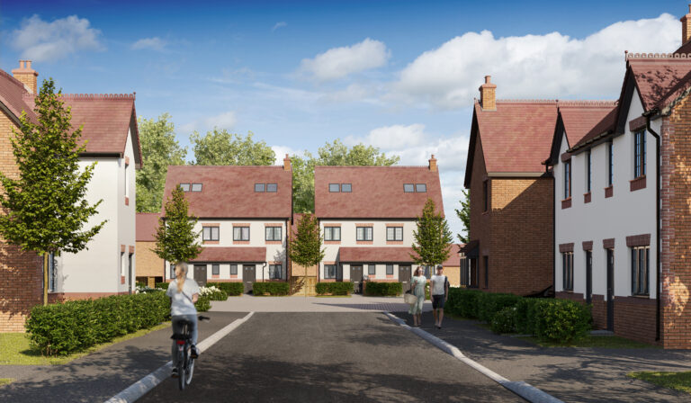 Housing CGI of street layout