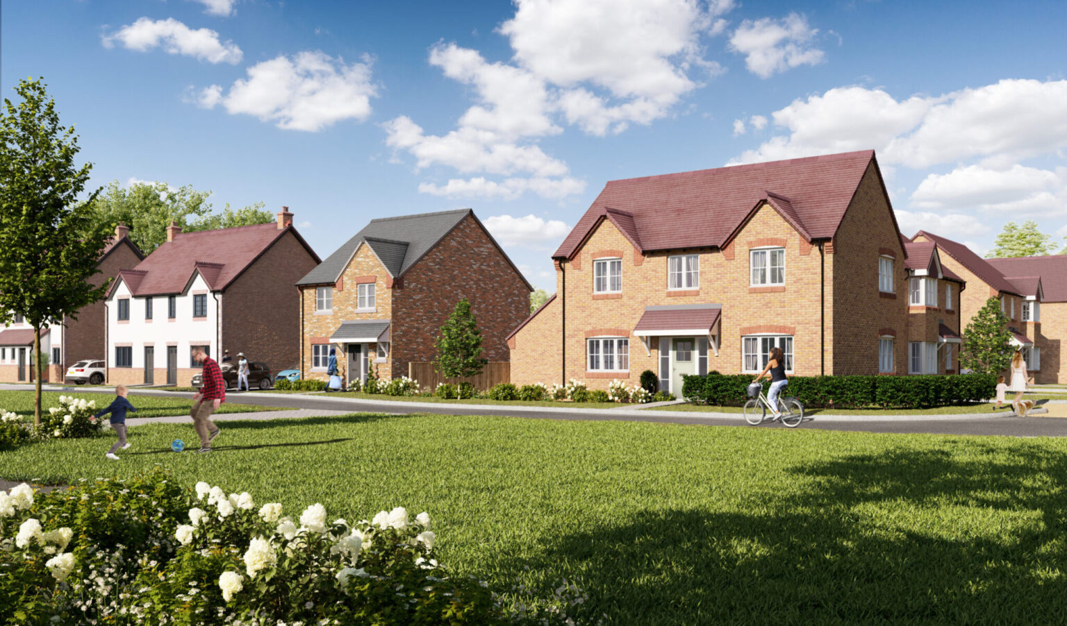 Proposed view of houses Crewe Northern Gateway phase three