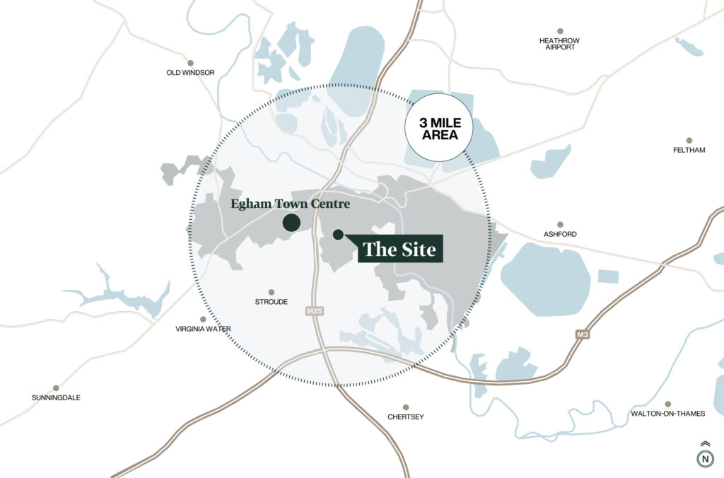 Egham Care Home Development 3-mile Opportunity Area, Muller Property Group