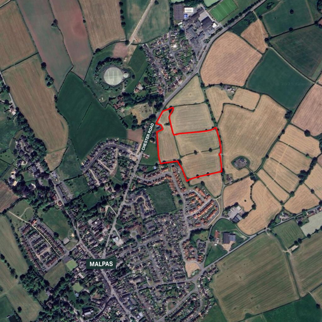 Chester Road, Malpas - Site Location Plan