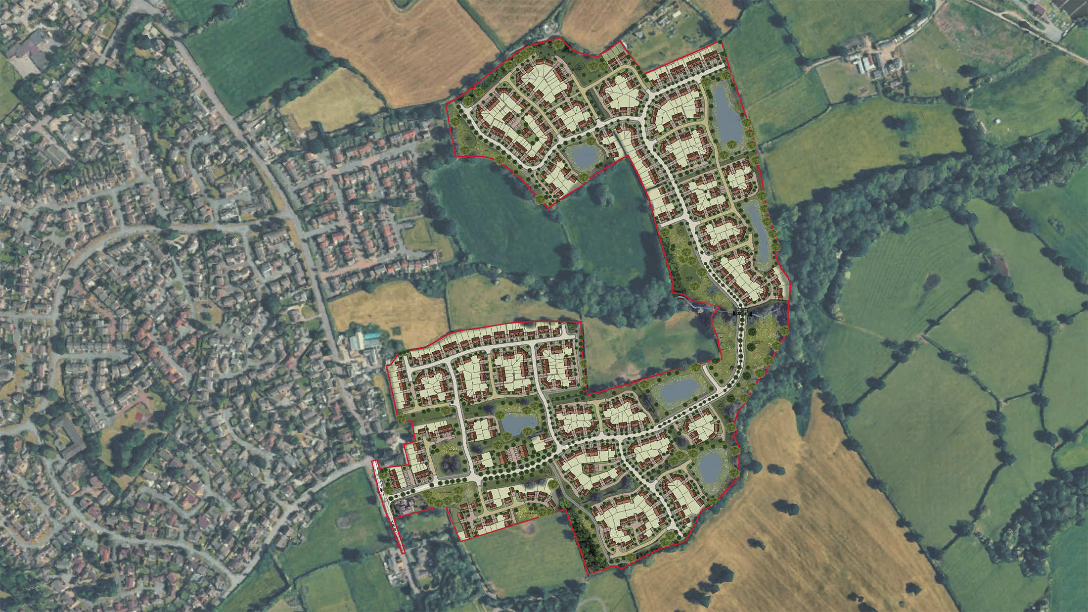 Winsford Planning Application Masterplan for 448 New Home