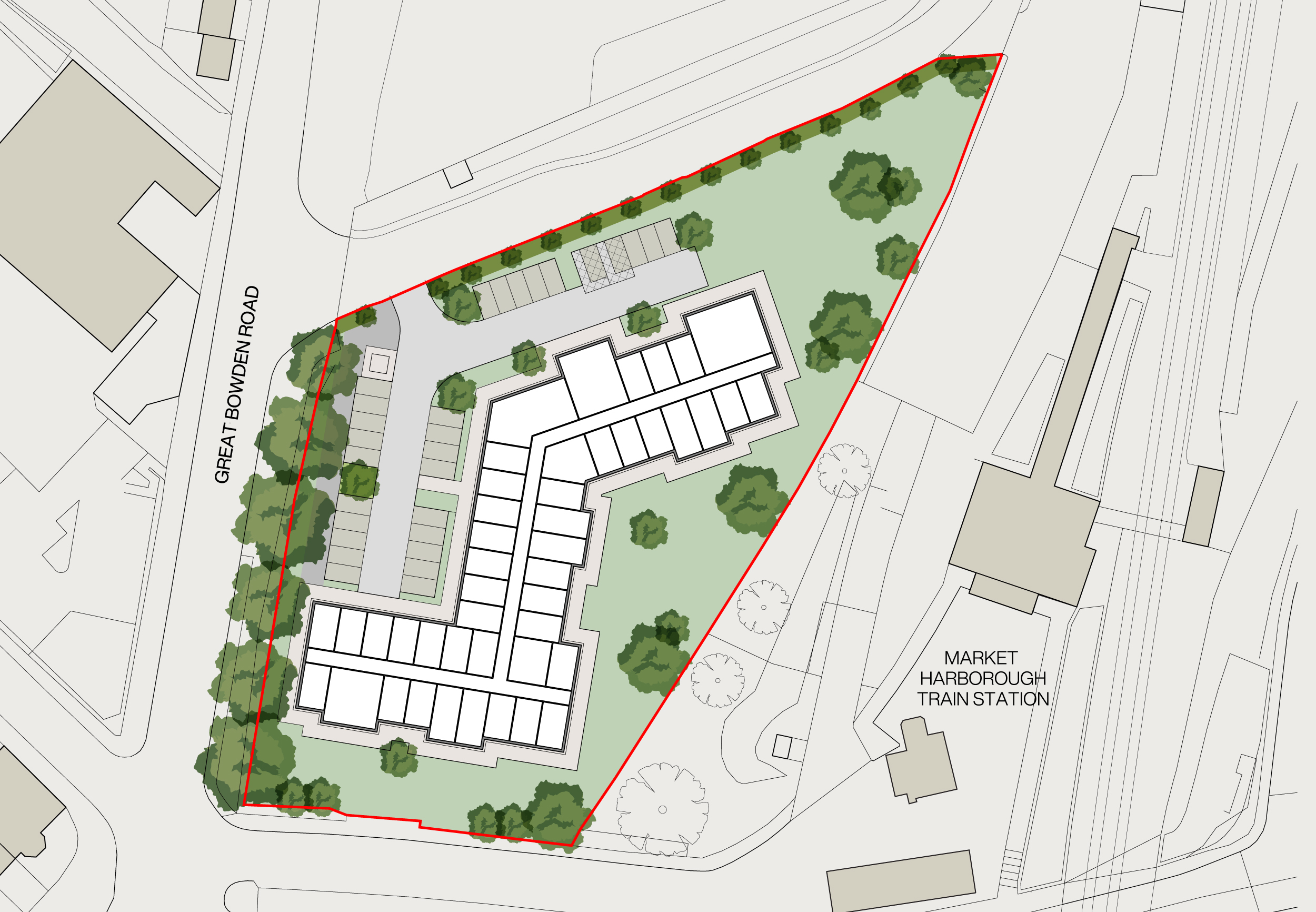 Market Harborough | Care Home Development Opportunity, Illustrative Masterplan